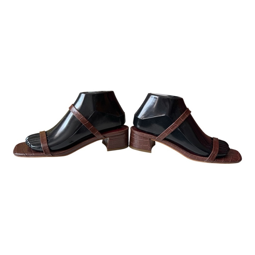 NWOT Marc Fisher Caylon Sandal - Marsala Croco Embossed - Women’s 7 - Picture 8 of 11